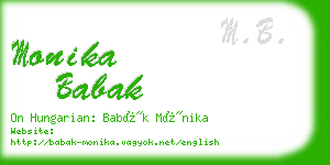 monika babak business card